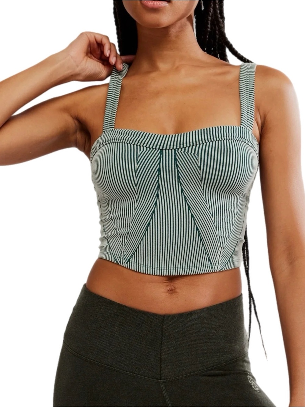 Free People Movement Perfectly Plated Cami Evergreen Combo NWT Extra Large